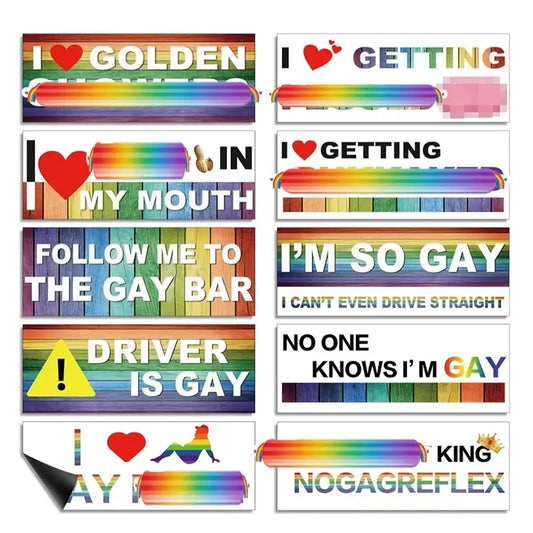 Rainbow Magnetic Bumper Sticker – Funny Reusable Car Magnet, 7.8 X 3.1 Inches, Automotive Exterior Accessory for Cars, Trucks and Refrigerator Decor