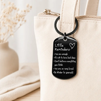 Minimalist Lightweight "You Are Enough" Quote Text Keychain - Women'S Daily Wear Fashion Accessory, Women'S Gifts for Friends