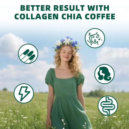 10/20 Pcs Sugar-Free 11-In-1 Robusta Collagen Coffee Sachets - 12G Daily Bean Blend with Chia Seeds, Goji Berries, Smooth Rich Dietary Supplement for Fitness & Healthcare, Smooth, Rich Coffee