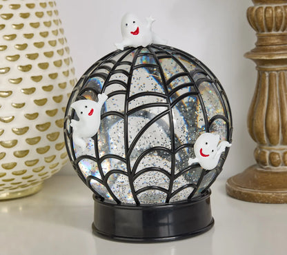 7" Illuminated Halloween Glitter Sphere by Valerie