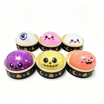 Cute Scary Ghost Maruko Squishy Squeeze Toy Set - Soft Stretchy Squeeze, Stress Relief Fidgets, Mini Portable Kids Toy, Halloween Squishies, Cute Halloween Stuff, Party Treat Bag Filler, Sohochic