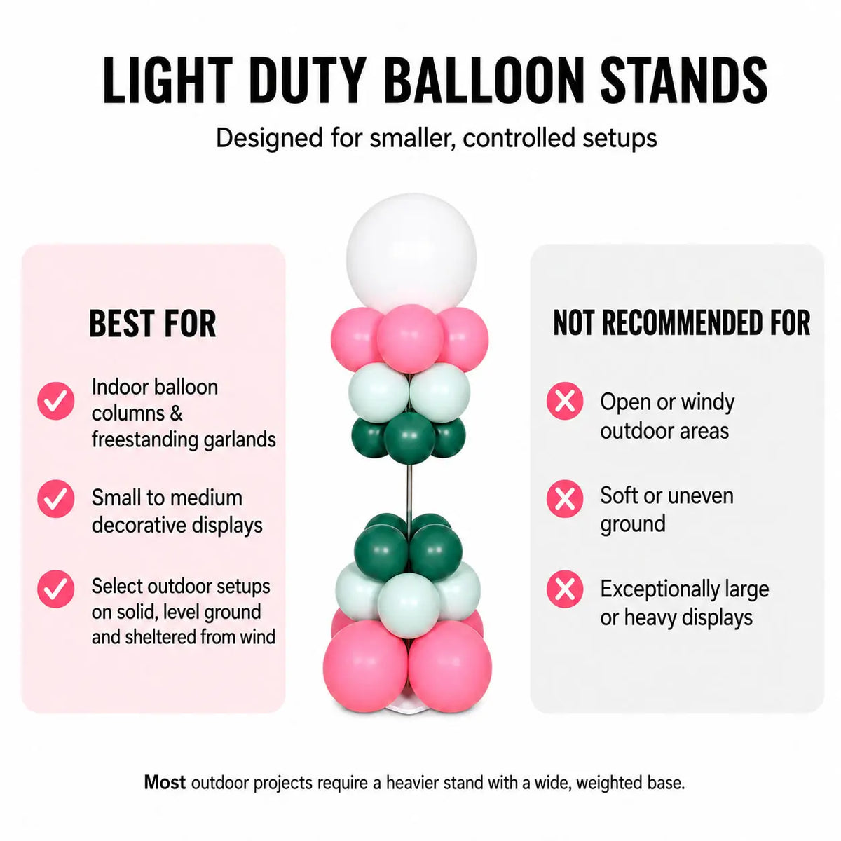 Adjustable Balloon Stand I Set of 2
