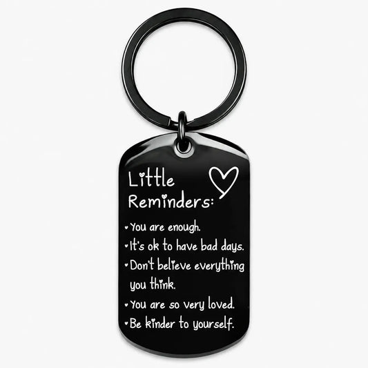 Minimalist Lightweight "You Are Enough" Quote Text Keychain - Women'S Daily Wear Fashion Accessory, Women'S Gifts for Friends