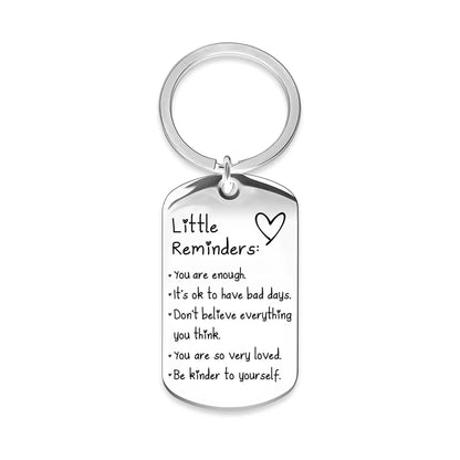 Minimalist Lightweight "You Are Enough" Quote Text Keychain - Women'S Daily Wear Fashion Accessory, Women'S Gifts for Friends