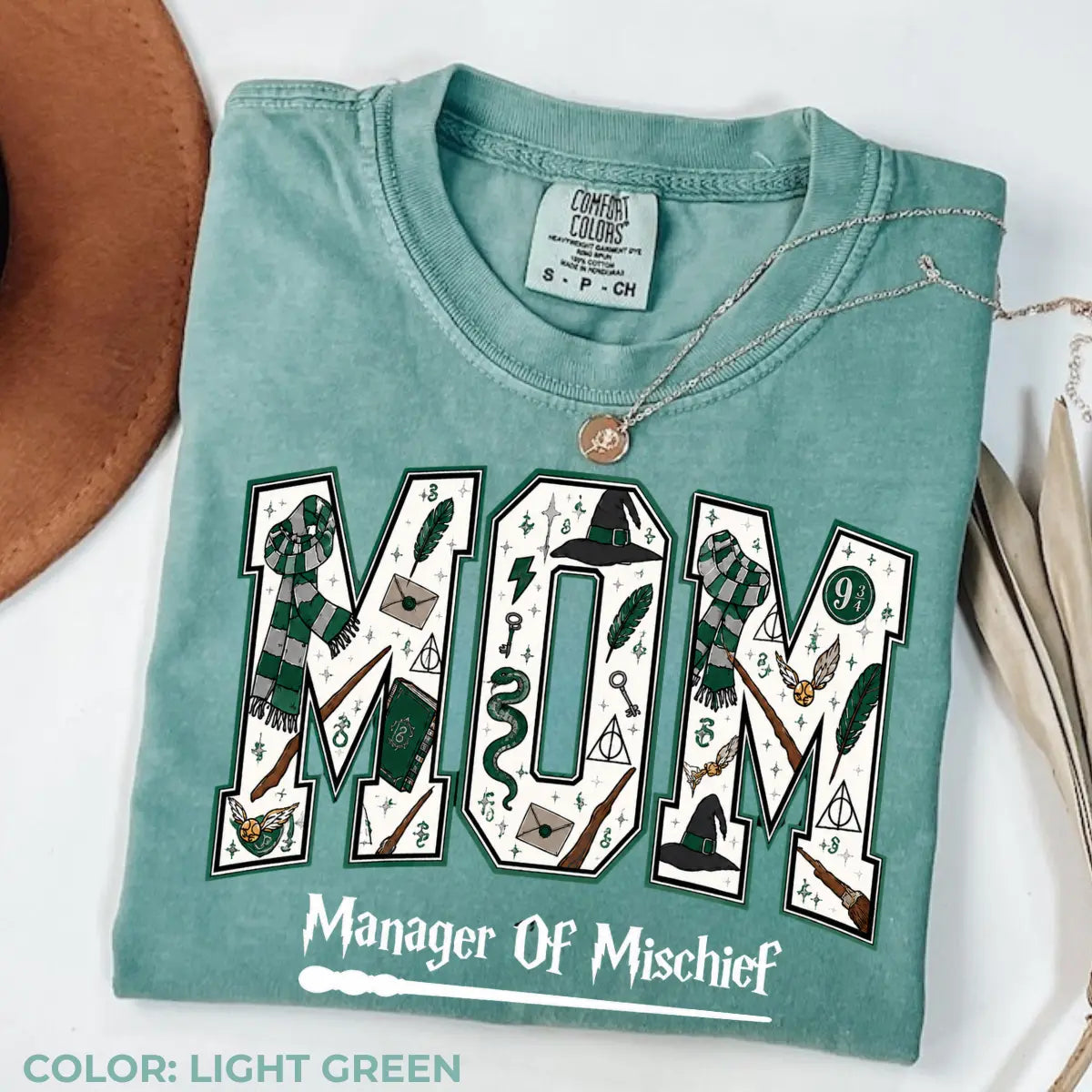 Comfort Colors Mom Manager of Mischief Shirt, Magical Wizard Mom Graphic Tee, Fantasy Halloween Family T-Shirt, Wizard Mom Gift