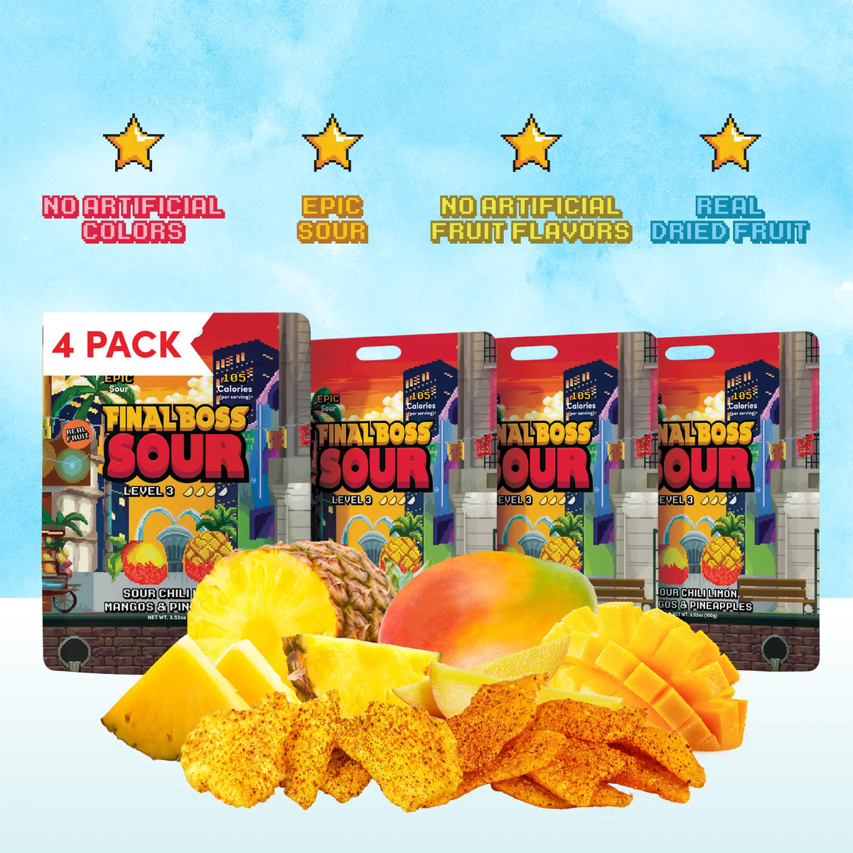 Level 3 Chili Limón Mangoes & Pineapples (1 or 4-Pack)
