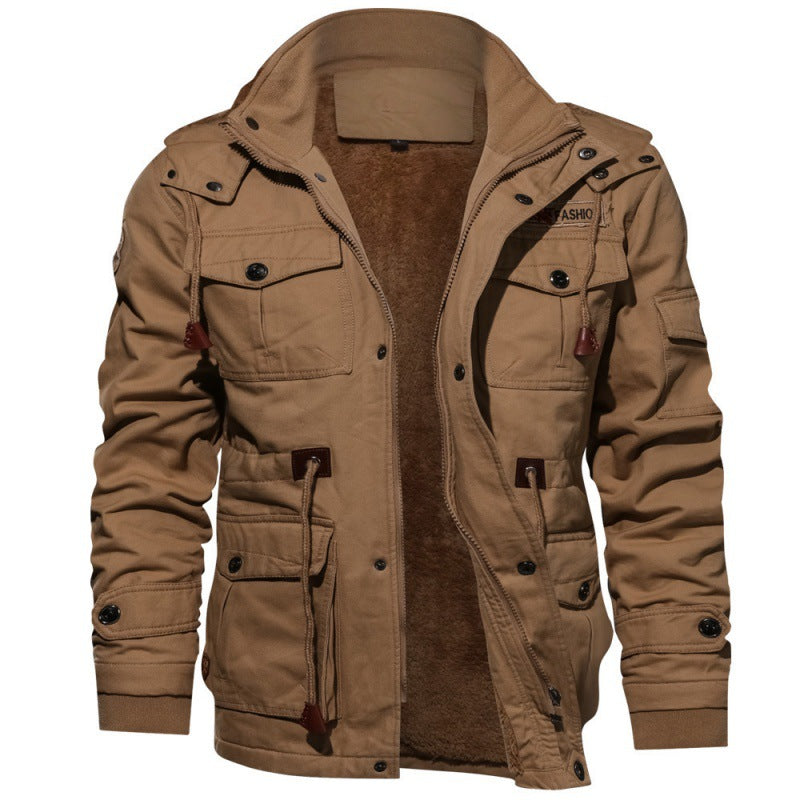 Mens Hooded Fleece Lined Jacket