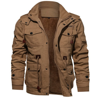 Mens Hooded Fleece Lined Jacket