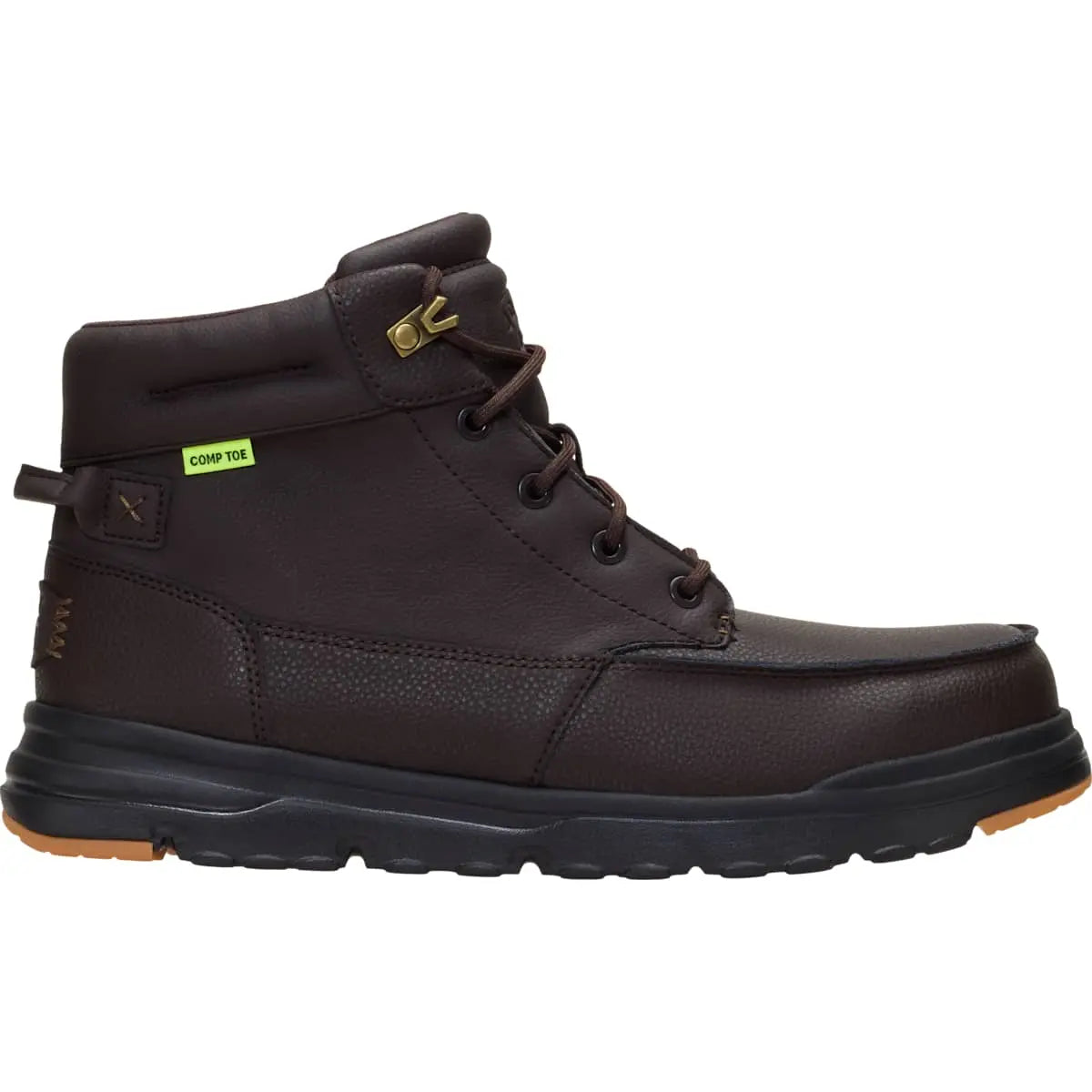 HEYDUDE Bradley Work CT Leather - Men'S Comfortable Slip-On Boots for Work