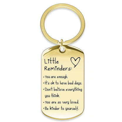 Minimalist Lightweight "You Are Enough" Quote Text Keychain - Women'S Daily Wear Fashion Accessory, Women'S Gifts for Friends