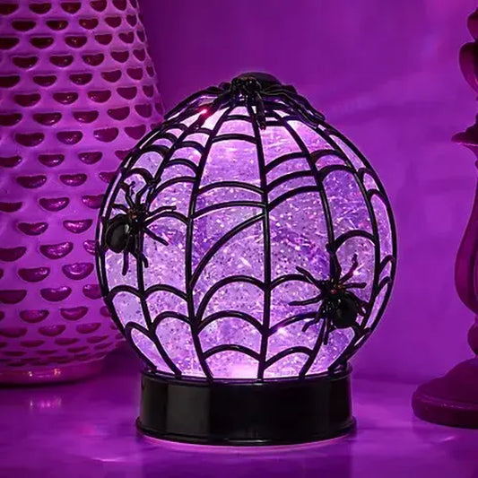 7" Illuminated Halloween Glitter Sphere by Valerie