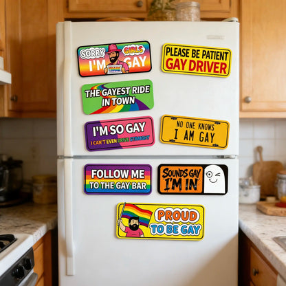 Rainbow Magnetic Bumper Sticker – Funny Reusable Car Magnet, 7.8 X 3.1 Inches, Automotive Exterior Accessory for Cars, Trucks and Refrigerator Decor