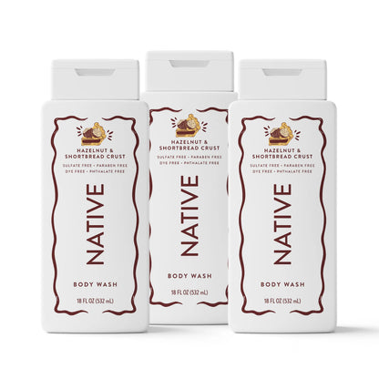 NATIVE Body Wash Discovery Trio – 3-Pack, 18 Oz, Rich Lather, Gentle Cleanse, 24HR Freshness