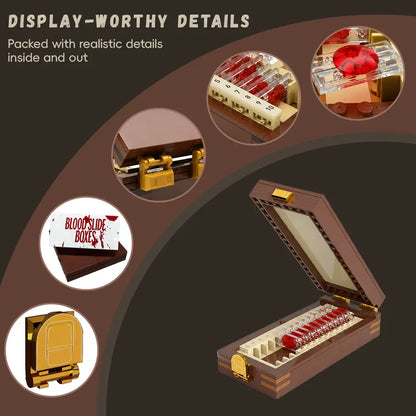 Blood Slide Box Building Set，Forensic Display Model Building Blocks,Openable Forensic Display Model with Numbered Slides,Ideal DIY Christmas Birthday Party Favor Gift for Kids & Adult Collectors to Build and Showcase,Sohochic