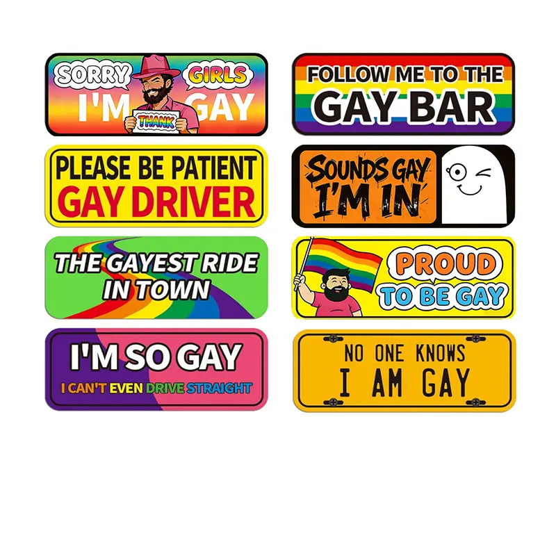 Rainbow Magnetic Bumper Sticker – Funny Reusable Car Magnet, 7.8 X 3.1 Inches, Automotive Exterior Accessory for Cars, Trucks and Refrigerator Decor