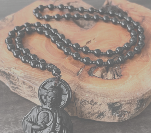 Natural Obsidian Jesus