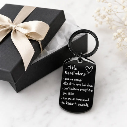 Minimalist Lightweight "You Are Enough" Quote Text Keychain - Women'S Daily Wear Fashion Accessory, Women'S Gifts for Friends