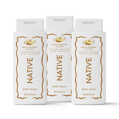 NATIVE Body Wash Discovery Trio – 3-Pack, 18 Oz, Rich Lather, Gentle Cleanse, 24HR Freshness