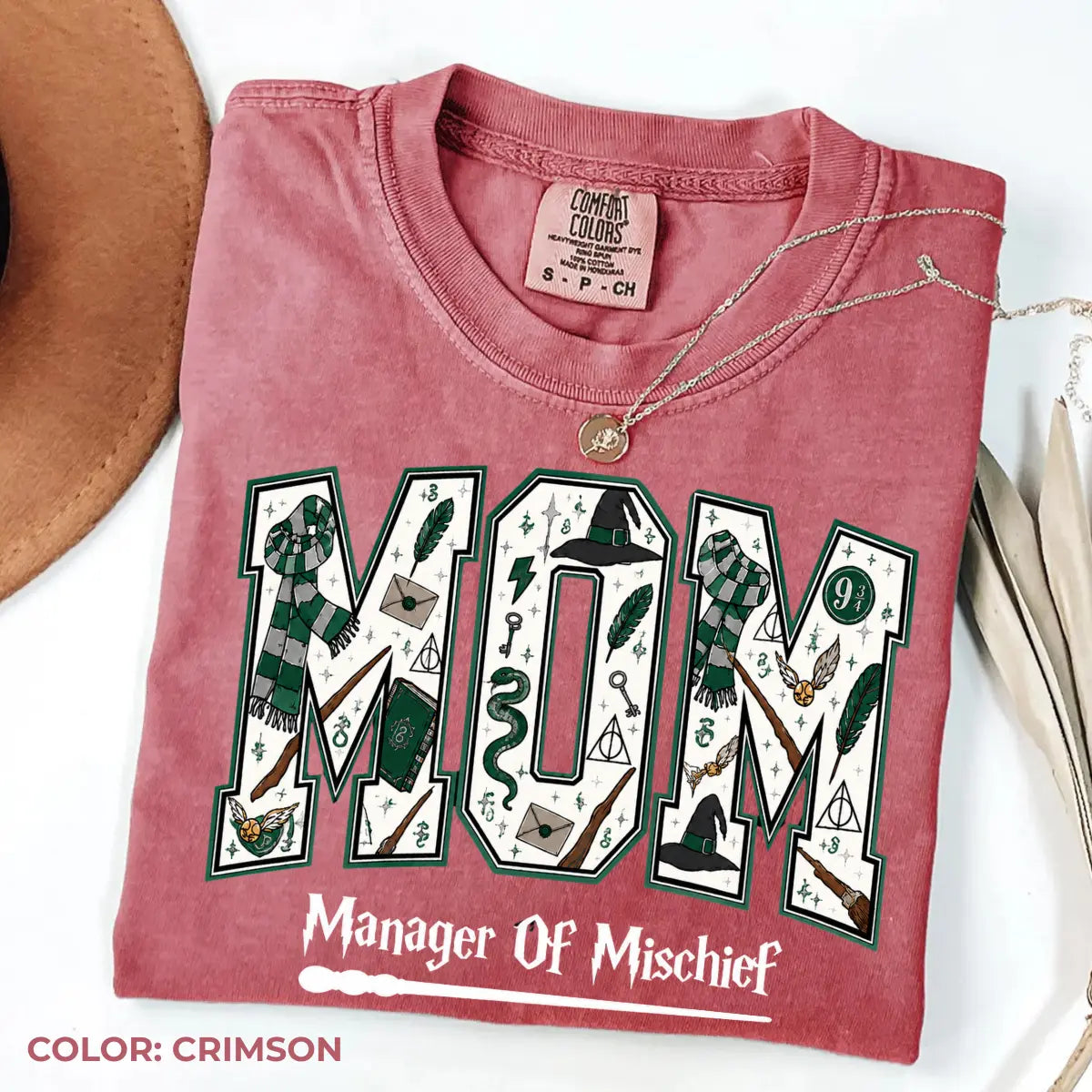 Comfort Colors Mom Manager of Mischief Shirt, Magical Wizard Mom Graphic Tee, Fantasy Halloween Family T-Shirt, Wizard Mom Gift