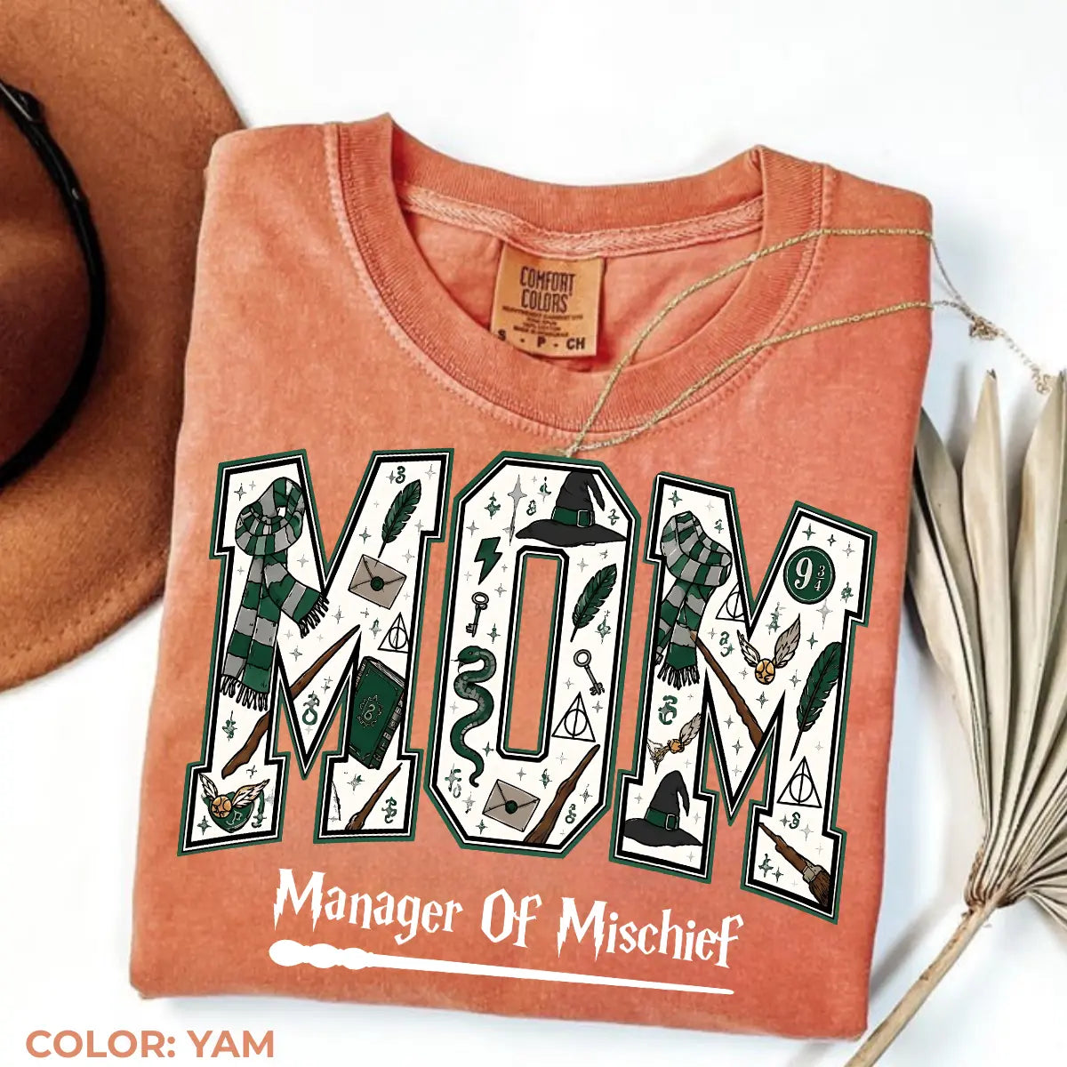Comfort Colors Mom Manager of Mischief Shirt, Magical Wizard Mom Graphic Tee, Fantasy Halloween Family T-Shirt, Wizard Mom Gift