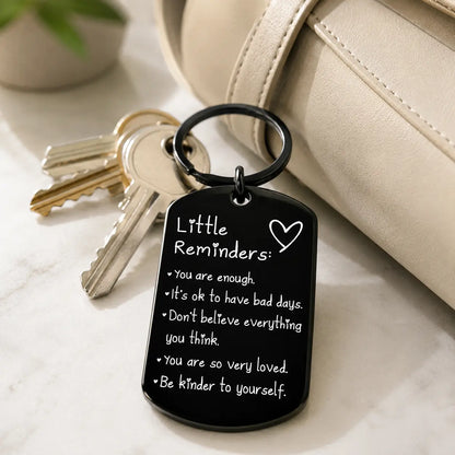 Minimalist Lightweight "You Are Enough" Quote Text Keychain - Women'S Daily Wear Fashion Accessory, Women'S Gifts for Friends