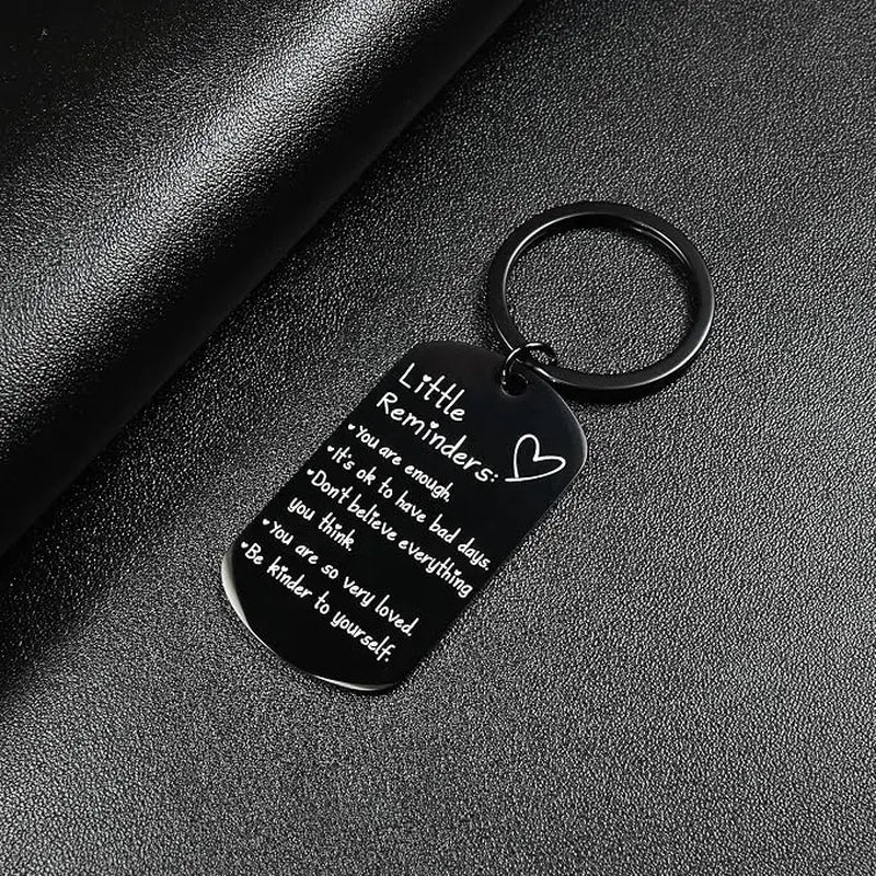 Minimalist Lightweight "You Are Enough" Quote Text Keychain - Women'S Daily Wear Fashion Accessory, Women'S Gifts for Friends