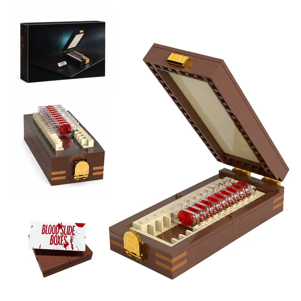 Blood Slide Box Building Set，Forensic Display Model Building Blocks,Openable Forensic Display Model with Numbered Slides,Ideal DIY Christmas Birthday Party Favor Gift for Kids & Adult Collectors to Build and Showcase,Sohochic