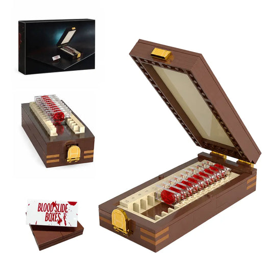 Blood Slide Box Building Set，Forensic Display Model Building Blocks,Openable Forensic Display Model with Numbered Slides,Ideal DIY Christmas Birthday Party Favor Gift for Kids & Adult Collectors to Build and Showcase,Sohochic