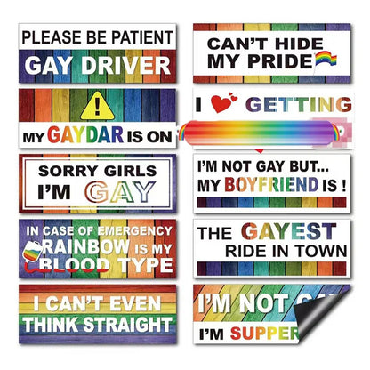 Rainbow Magnetic Bumper Sticker – Funny Reusable Car Magnet, 7.8 X 3.1 Inches, Automotive Exterior Accessory for Cars, Trucks and Refrigerator Decor