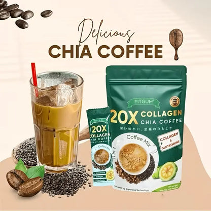 10/20 Pcs Sugar-Free 11-In-1 Robusta Collagen Coffee Sachets - 12G Daily Bean Blend with Chia Seeds, Goji Berries, Smooth Rich Dietary Supplement for Fitness & Healthcare, Smooth, Rich Coffee