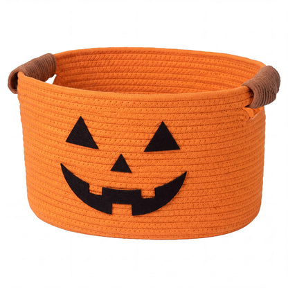 Gejoy Large Boo Basket with Handles for Halloween Spooky Face Boo Basket Cute Halloween Boo Basket Boo Woven Trick or Treat Gift Organizer for Halloween Party Favors, Spooky Gift Basket for Girlfriends Adults Her Bestie Teens Boyfriends Girls Sister Mom