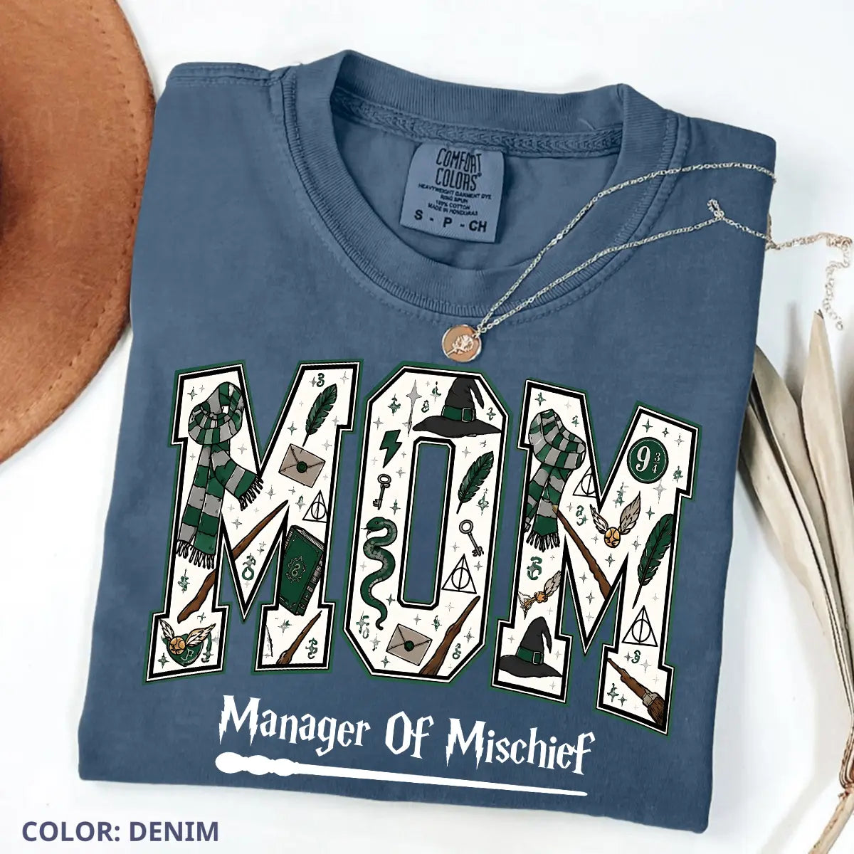Comfort Colors Mom Manager of Mischief Shirt, Magical Wizard Mom Graphic Tee, Fantasy Halloween Family T-Shirt, Wizard Mom Gift