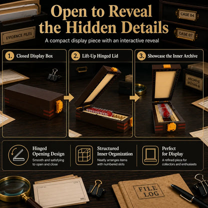 Blood Slide Box Building Set，Forensic Display Model Building Blocks,Openable Forensic Display Model with Numbered Slides,Ideal DIY Christmas Birthday Party Favor Gift for Kids & Adult Collectors to Build and Showcase,Sohochic
