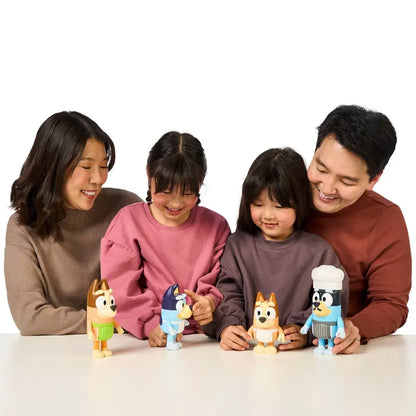 4Pc Bluey Cooking Fun with the Heelers Chat Mates Figure Set - Ten Phrases Each