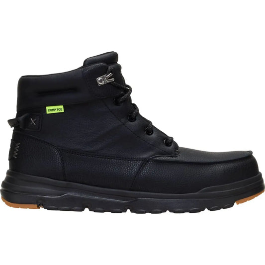 HEYDUDE Bradley Work CT Leather - Men'S Comfortable Slip-On Boots for Work