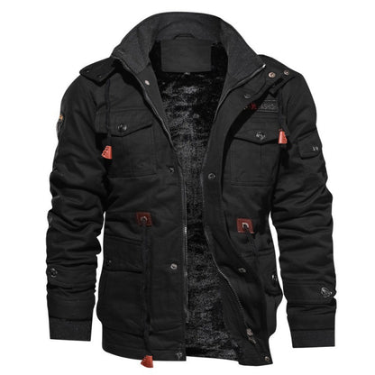 Mens Hooded Fleece Lined Jacket