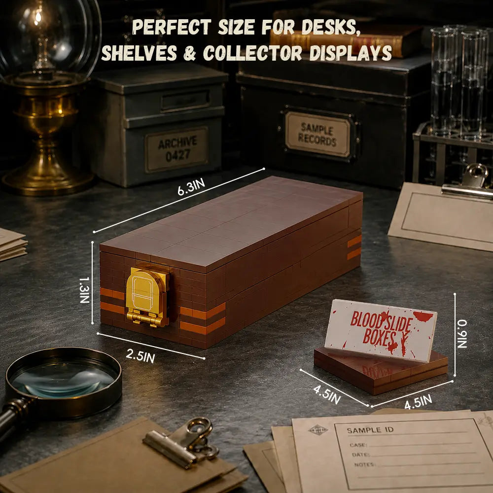 Blood Slide Box Building Set，Forensic Display Model Building Blocks,Openable Forensic Display Model with Numbered Slides,Ideal DIY Christmas Birthday Party Favor Gift for Kids & Adult Collectors to Build and Showcase,Sohochic