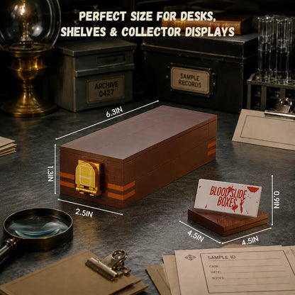 Blood Slide Box Building Set，Forensic Display Model Building Blocks,Openable Forensic Display Model with Numbered Slides,Ideal DIY Christmas Birthday Party Favor Gift for Kids & Adult Collectors to Build and Showcase,Sohochic